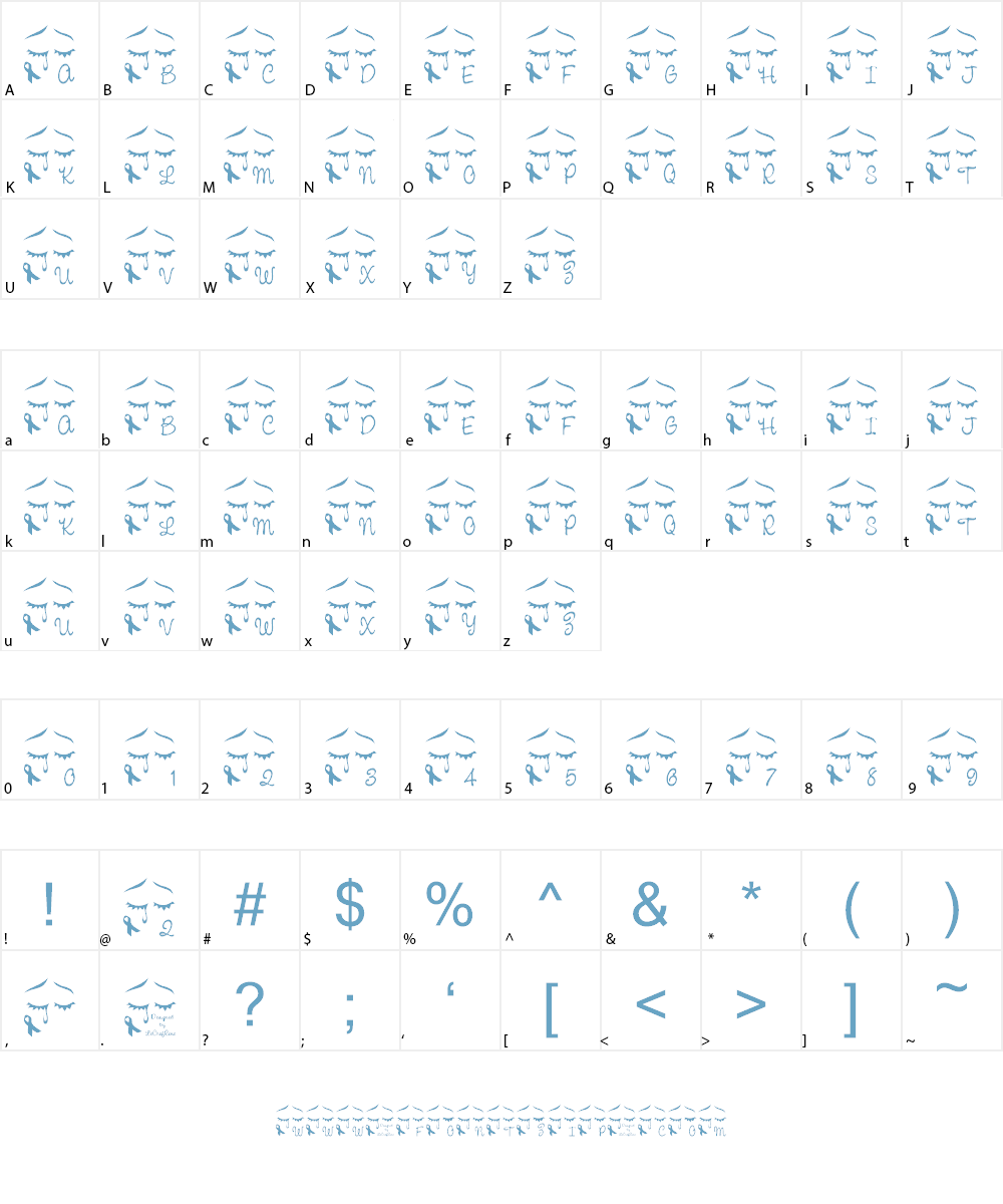 LCR We Remember LSF Font Character